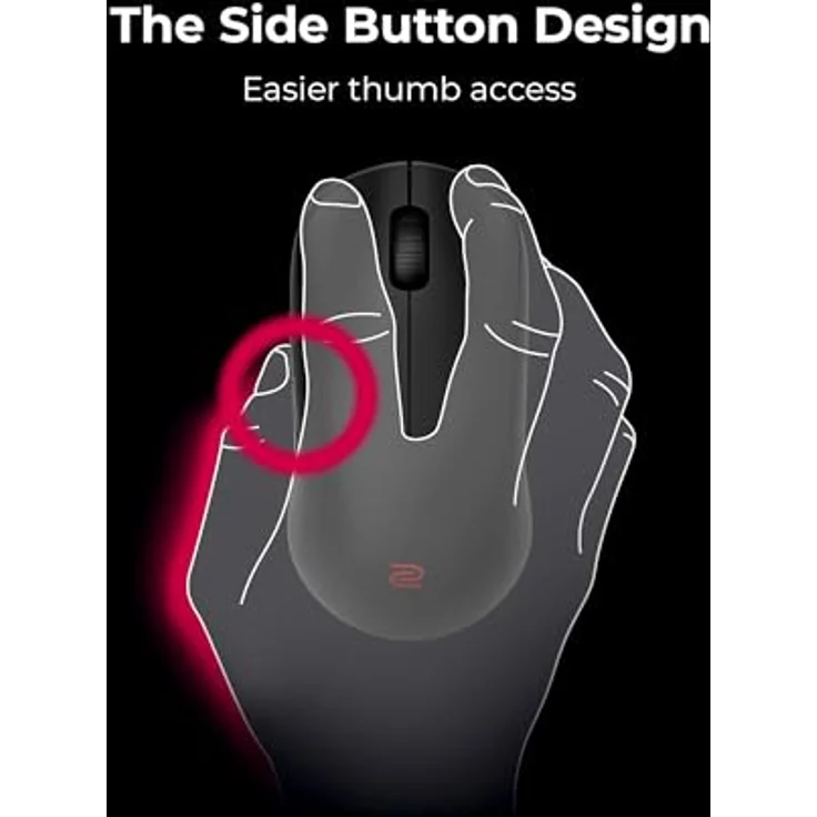 BenQ Zowie U2 Wireless Gaming Maus für Esports, verbesserter Empfänger, 60g leicht, 3200 DPI Sensor, 5 Tasten, 70 Std. Akkulaufzeit – Bild 5