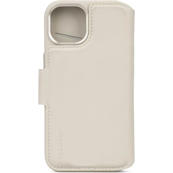 Decoded 2-in-1 Abnehmbare Schutzhülle für Apple iPhone 15 - Hochwertiges Europäisches Leder - Kartenhalter Hülle - Lederhülle - MagSafe-Kompatibel - Microfiber Lining - Clay Beige – Bild 2