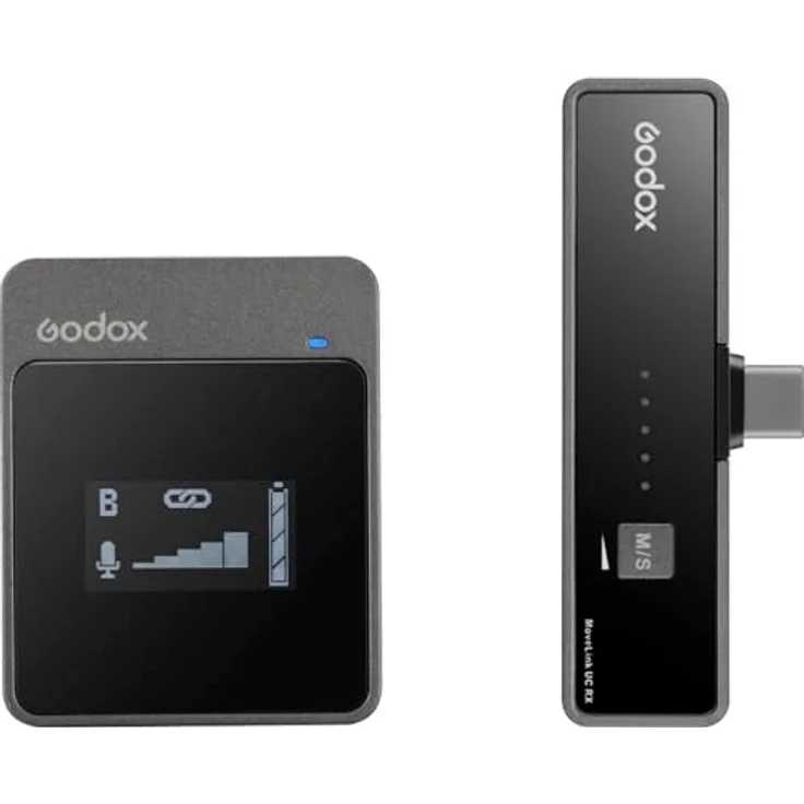 Godox MoveLink UC1, 2.4GHz Drahtloses Mikrofon System für USB Type-C Geräte, inkl. Miniatur-Mikrofon-Sender und Lavalier Mikrofon – Bild 1
