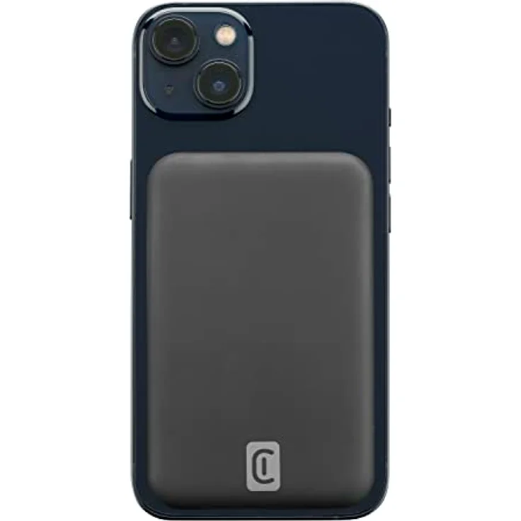 Cellularline | Wireless Powerbank MAG 5000 | Tragbares Ladegerät kompatibel mit Mag Safe Ökosystem - Kapazität 5000 mAh - 7,5 W kabelloses Aufladen - 1 x USB-C 18 W - Für iPhone 12 und höher - Schwarz – Bild 4