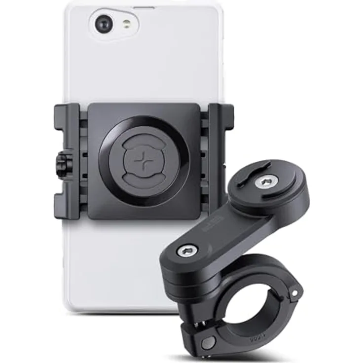 SP Connect Moto Bundle LT Clamp SPC+, Smartphone Halterung für Motorräder, 360° verstellbar, Schwarz