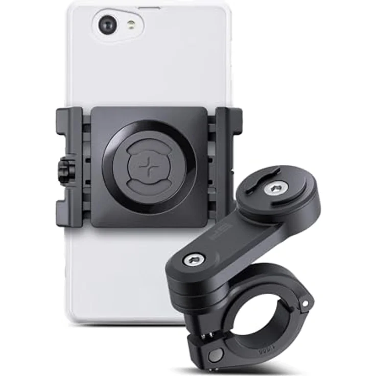 SP Connect Moto Bundle LT Clamp SPC+, Smartphone Halterung für Motorräder, 360° verstellbar, Schwarz – Bild 1
