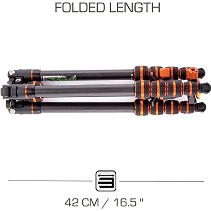 3 LEGGED THING PUNKS BRIAN 2.0, Carbonstativ mit Airhed Neo 2.0 - Schwarz-Orange – Bild 5