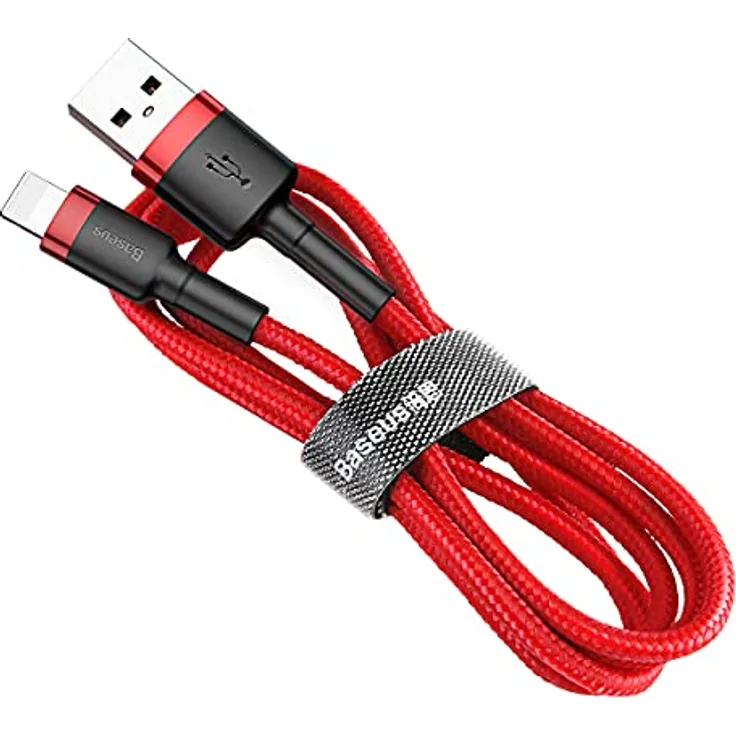Baseus Cafule USB/Lightning Kabel, Nylon geflochten, QC3.0 1,5A, rot, 3M