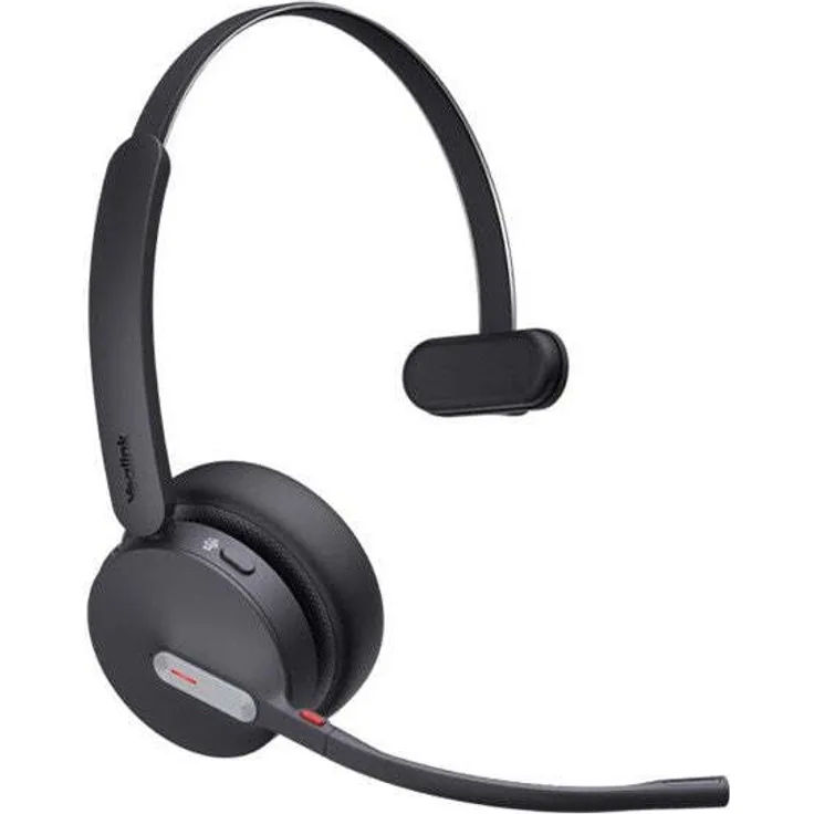 Yealink BH70 Mono Teams Headset, Wireless Büro-Headset mit drei Mikrofonen, Acoustic Shield-Technologie, USB Typ A, Bluetooth, schwarz