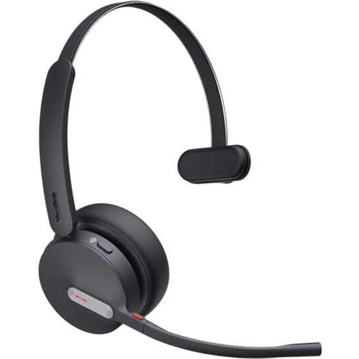 Yealink BH70 Mono Teams Headset, Wireless Büro-Headset mit drei Mikrofonen, Acoustic Shield-Technologie, USB Typ A, Bluetooth, schwarz