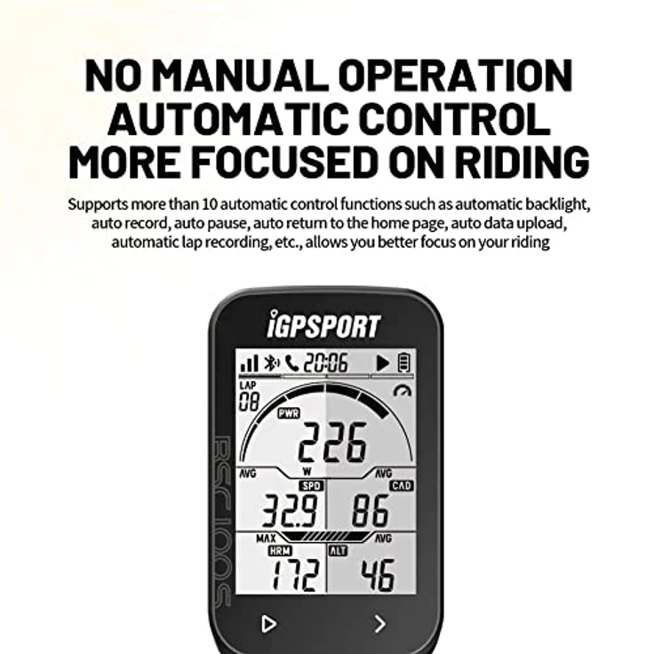 iGPSPORT Fahrradcomputer GPS ANT Funktion iGS50E drahtlos, schwarz – Bild 6