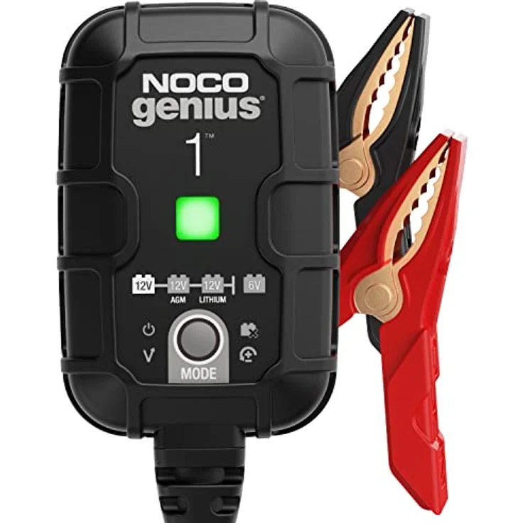 NOCO GENIUS1EU 1A Kfz-Ladegerät, intelligentes 6V/12V Ladegerät für Blei- und Lithium-Batterien, kompakt und effizient – Bild 1