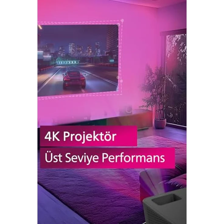 Philips GamePix 900, 4K-Beamer mit 3840 x 2160 Pixel, 6 ms Latenz, 240 Hz Bildwiederholrate, 1000 Lumen, WiFi 6, schwarz – Bild 2
