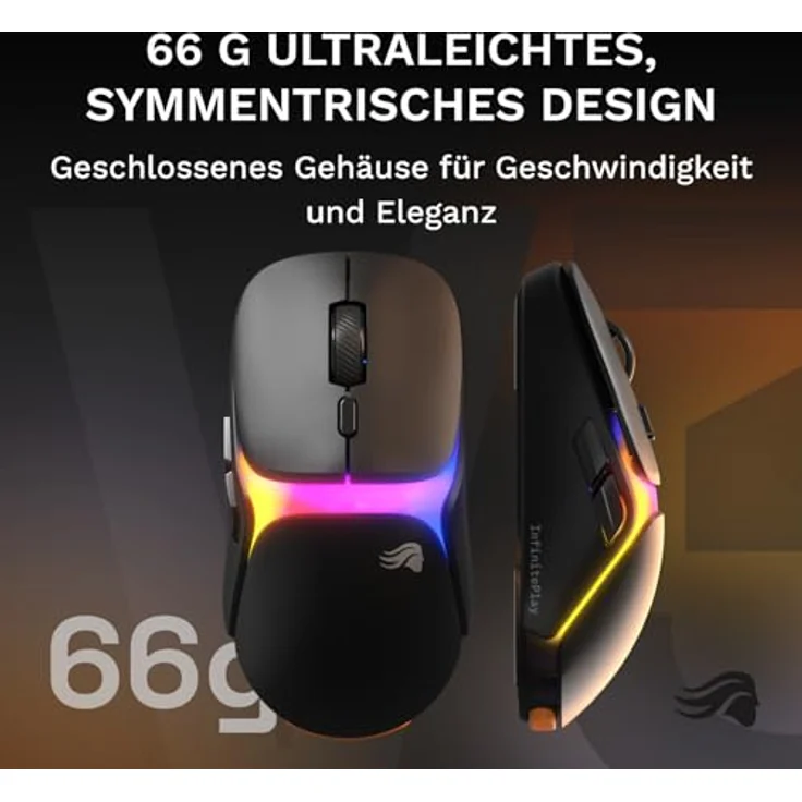 Glorious Model O 3 Wireless, kabellose Gaming-Maus mit 30K DPI-Sensor, 66 g, schwarz – Bild 7