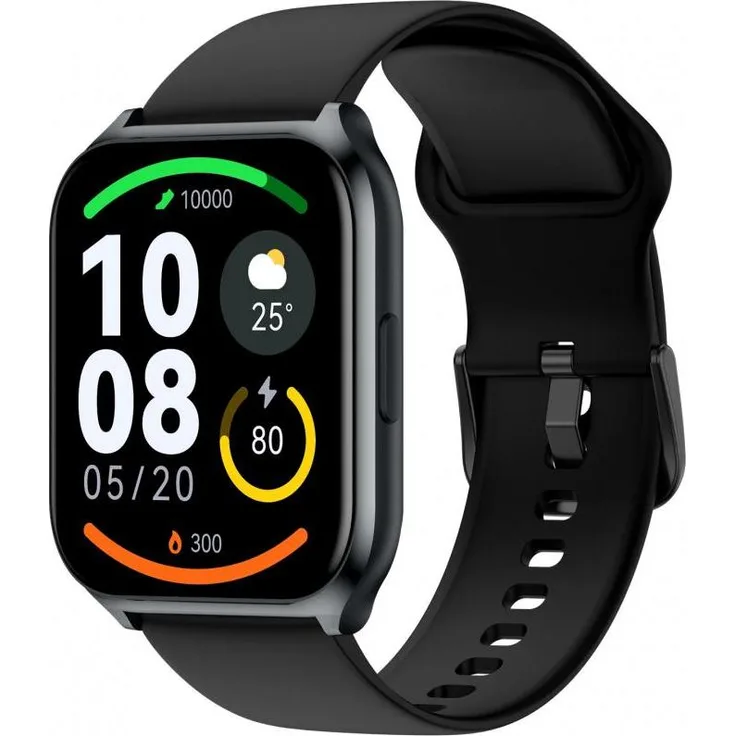 Haylou Smartwatch LS02 Pro, Smartwatch mit 48,82 mm Gehäusedurchmesser, Bluetooth 5.0 und 250 mAh Akku, schwarz