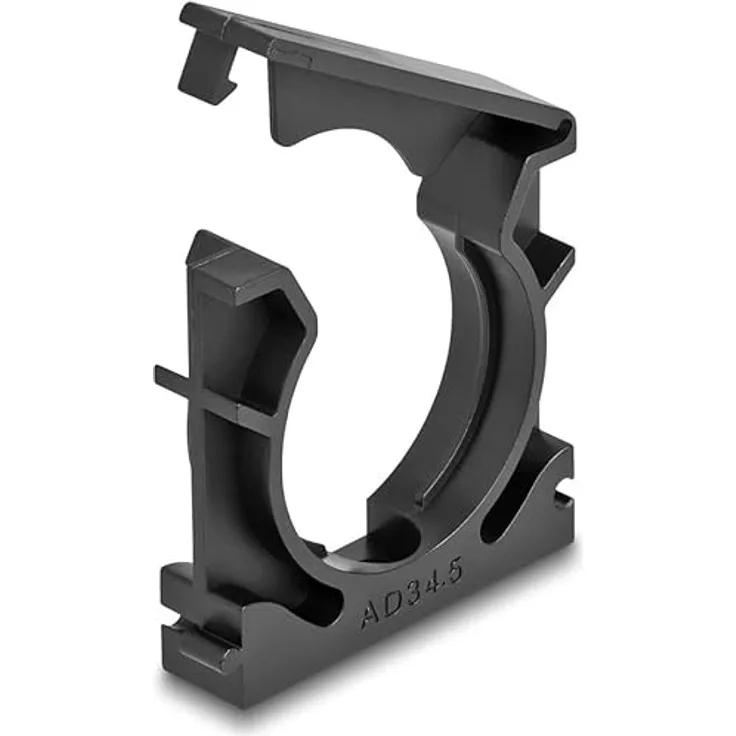 DeLOCK Kabelschlauchhalter mit Verschlussclip, 34,5 mm, 4 Stück, schwarz