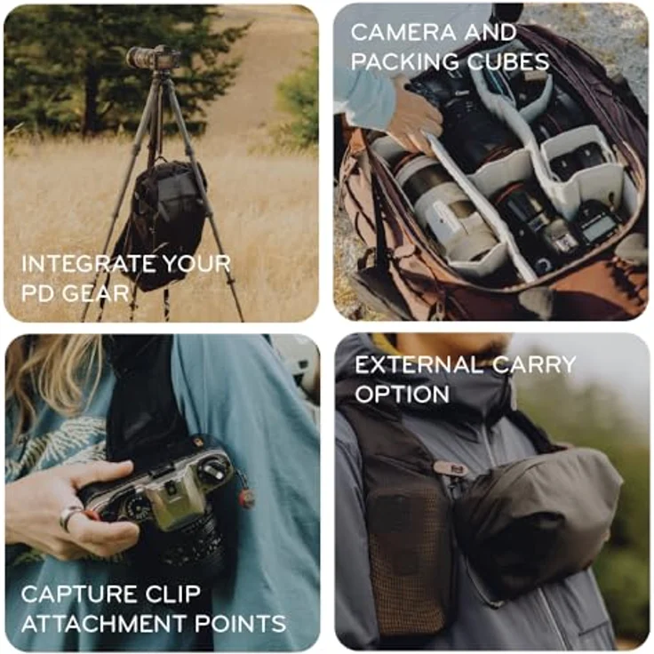 Peak Design Outdoor Backpack 25L, fotorucksack mit anpassbarem Tragesystem, schwarz – Bild 6