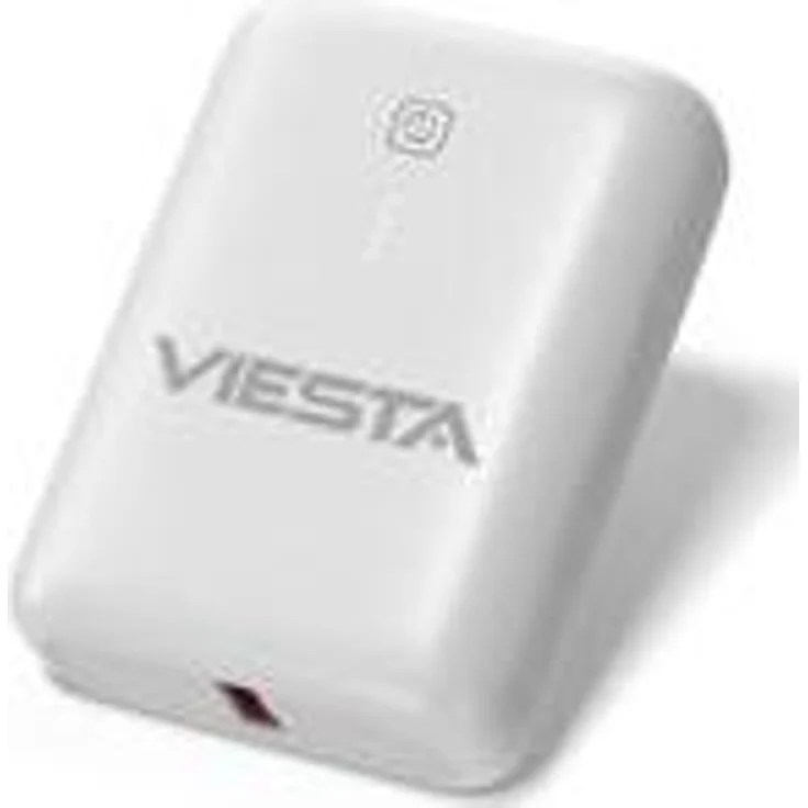 VIESTA® Mini Powerbank 9.000 mAh, Weiß – 22,5 W Schnellladeleistung, PD 20W, USB-C Ein-/Ausgang, USB-A Ausgang, LED-Anzeige, kompakt für unterwegs