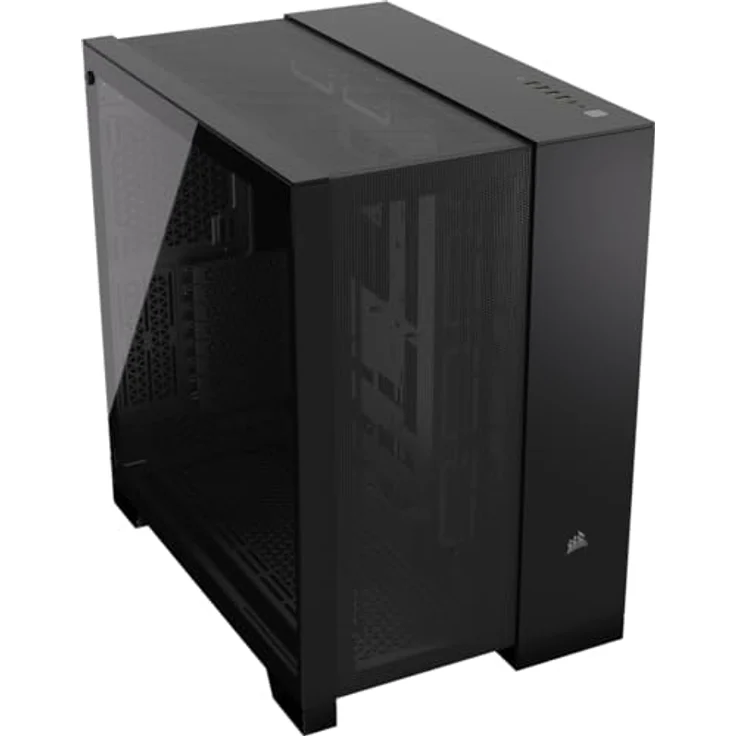 CORSAIR 6500D Airflow Mid-Tower ATX PC-Gehäuse - Ohne Lüfter - Zweikammer-Design - Große Kühlungsflexibilität - Kompatibel mit Reverse Connection Motherboards - Schwarz – Bild 1