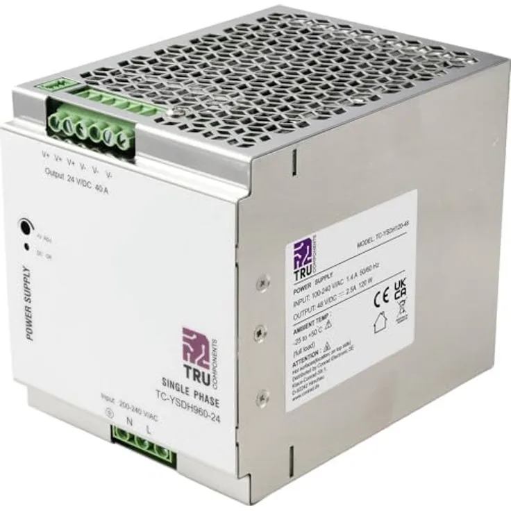 TRU Components TC-13850168 DIN-Schienen-Netzteil 24 V/DC, 40 A, 960 W, 1x Ausgang