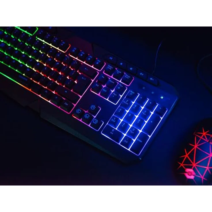 Speed-Link LUDICIUM RGB Rainbow - Gaming Tastatur mit 10 Extra-Tasten, Windows Key Lock und anpassbaren WASD-Tasten, schwarz – Bild 7