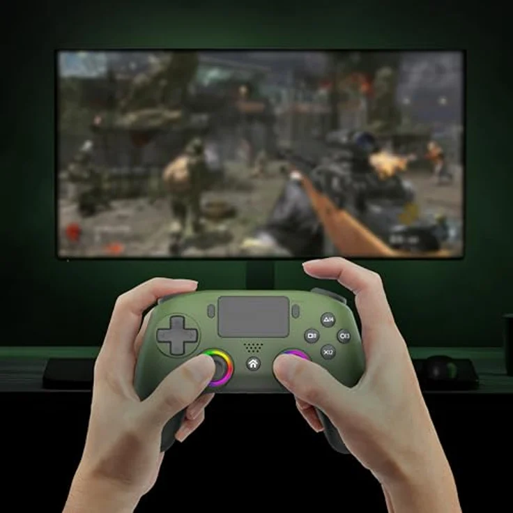 Subsonic SA5716-3, Gaming Controller für PC und PS5, Grün, mit LED-Beleuchtung und programmierbaren M1- und M2-Tasten – Bild 5