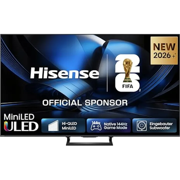 Hisense U7DSE 65'' ULED MiniLED Smart TV 4K, 165,1 cm (65"), 3840 x 2160 Pixel, WLAN, Schwarz
