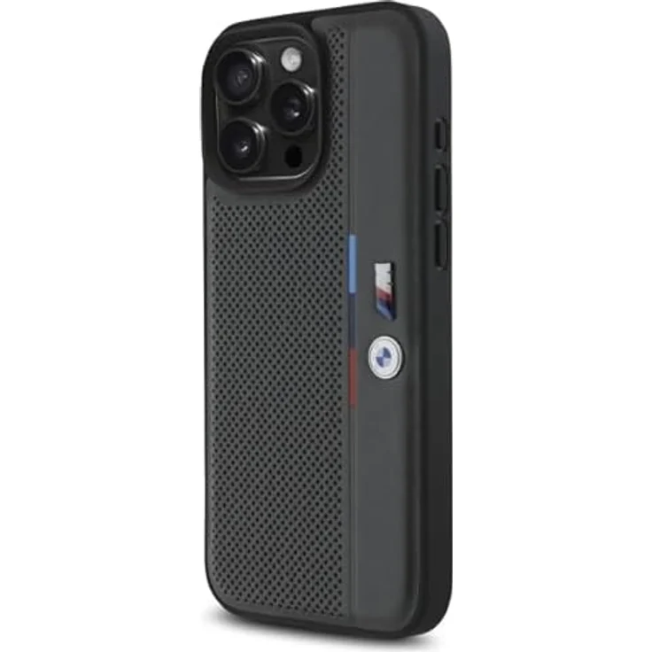 CG MOBILE M Perforated Tricolor Detail Line Hülle für iPhone 16 Pro 6.3", hartschalen case aus Kunstleder/PC/TPU, anthrazit – Bild 2