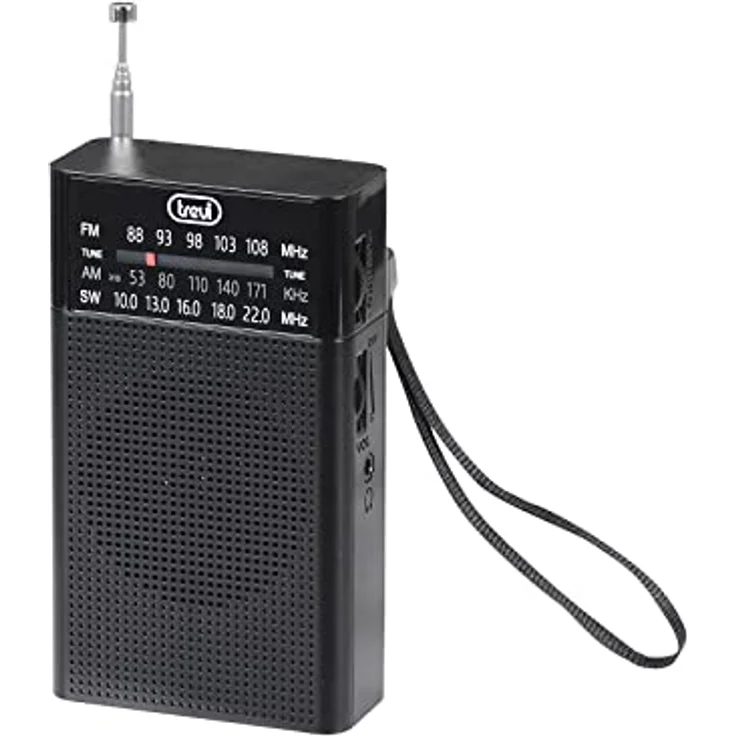 Trevi RA 7F15 Tragbar Analog Schwarz, Taschenradio mit AM, FM und SW Empfang – Bild 1