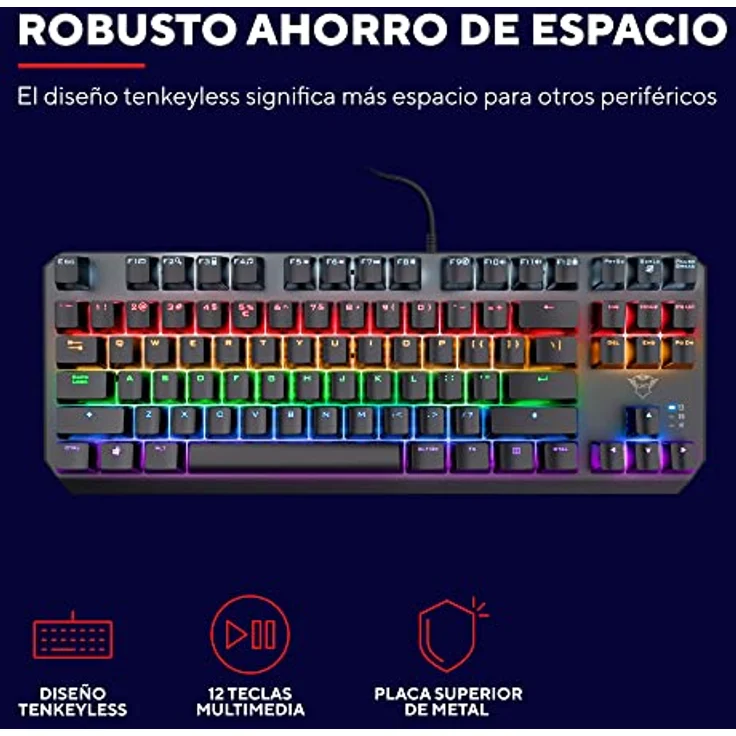 Trust Gaming GXT 834 Callaz TKL Mechanische Tastatur, Spanisches QWERTY-Layout – Bild 3