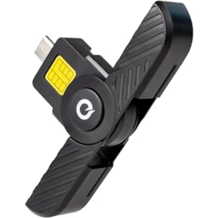 TOOQ TQR-3011B Chipkartenleser, elektronischer DNI, USB-C, schwarz, kompatibel mit ISO-7816 und EMV2 2000 Level 1, Plug & Play – Bild 1