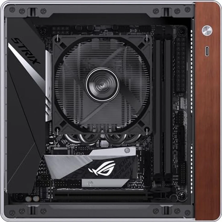 Jonsbo N10 Mini-Tower PC-Gehäuse, Mini-ITX, silber, mit Platz für 4x 2,5-Zoll-SSDs und zwei eingebauten Lüftern – Bild 5