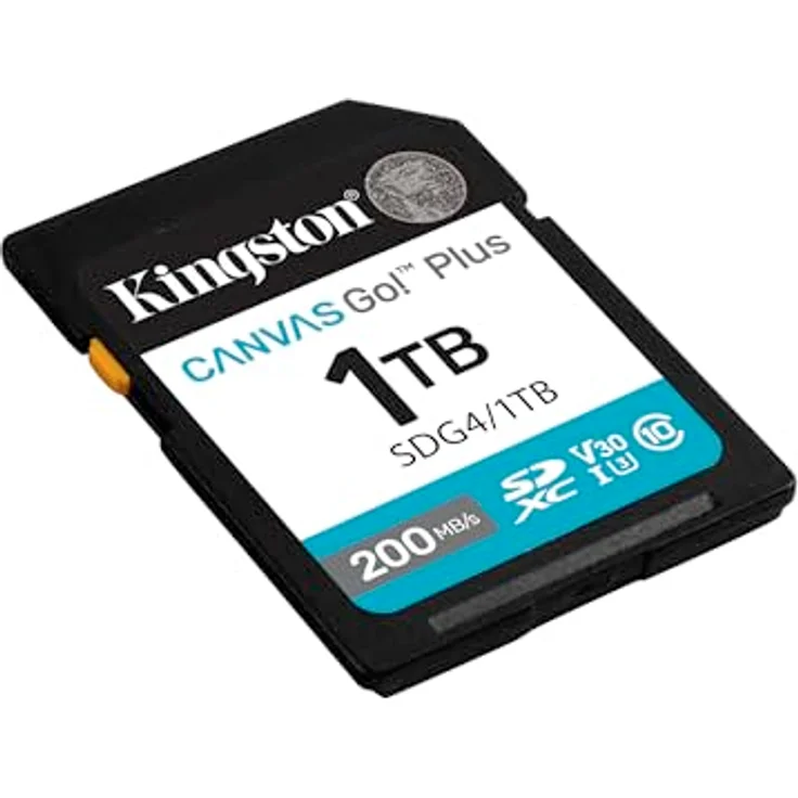 Kingston Canvas Go Plus SDXC Speicherkarte Gen4, 1TB, 200MB/s, C10 UHS-I U3 V30, für 4K-UHD-Videos – Bild 2