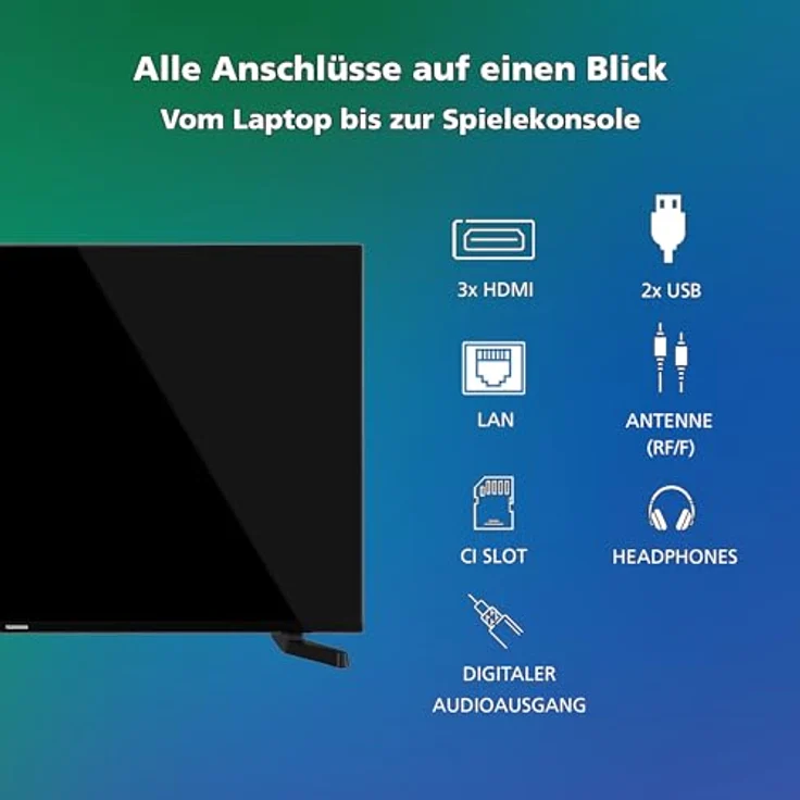 Telefunken VIDAA D43U790B2CW, 43 Zoll 4K Smart TV mit Dolby Vision, HDR, Triple-Tuner und 6 Monate HD+, LED TV schwarz – Bild 4