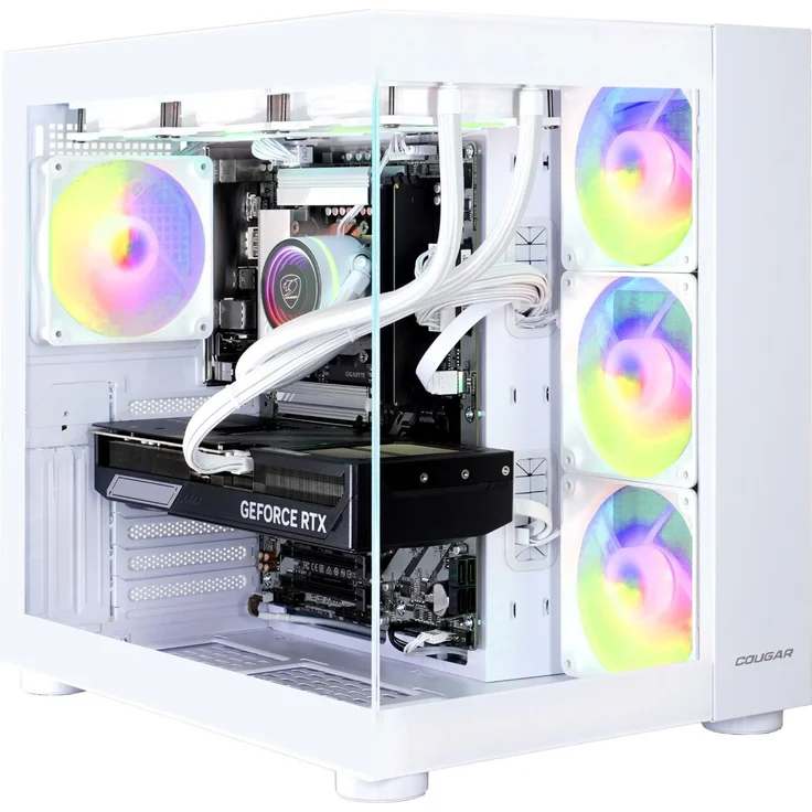 Hyrican Cougar FV150 WT 7486, Desktop-PC mit Intel Core Ultra 9 285K, 32 GB RAM, 1 TB SSD und GeForce RTX 5080, Weiss