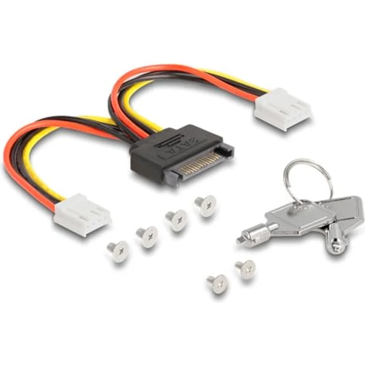 Delock 3.5" Wechselrahmen für 2x M.2 NVMe SSD SFF-8612, stabiler Metallrahmen mit Schlüsselschloss und Vibrationsdämpfung – Bild 6