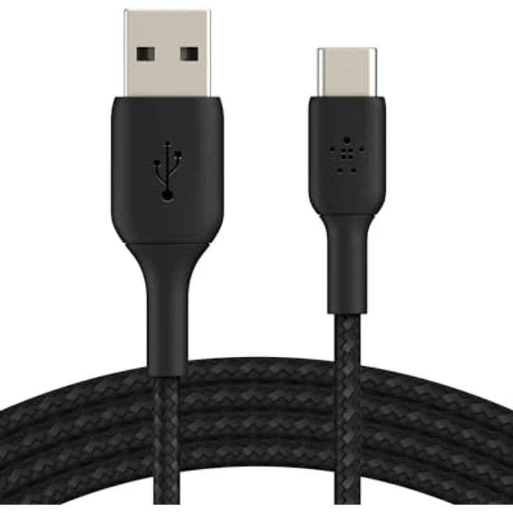 Belkin USB-C/USB-A Kabel ummantelt, 2 m, schwarz – Bild 2