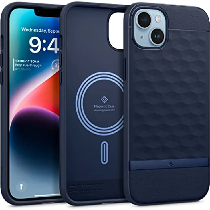Caseology Parallax Mag Hülle Kompatibel mit iPhone 14 Plus - Midnight Blue
