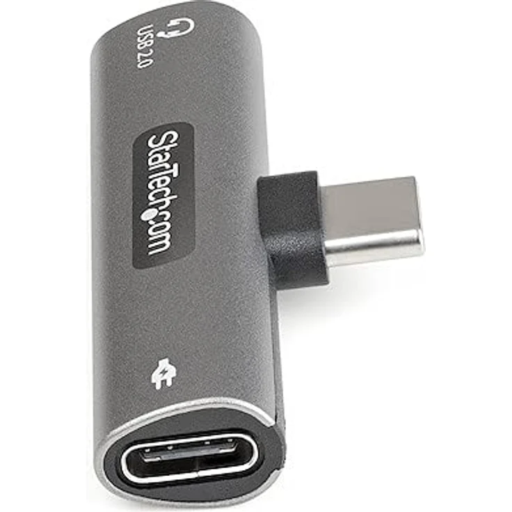 StarTech.com USB-C-Audio- und Ladeadapter – USB-C Audio-Adapter mit USB-C Audio-Kopfhörer-Headset-Anschluss und 60 W USB-Typ – Bild 5