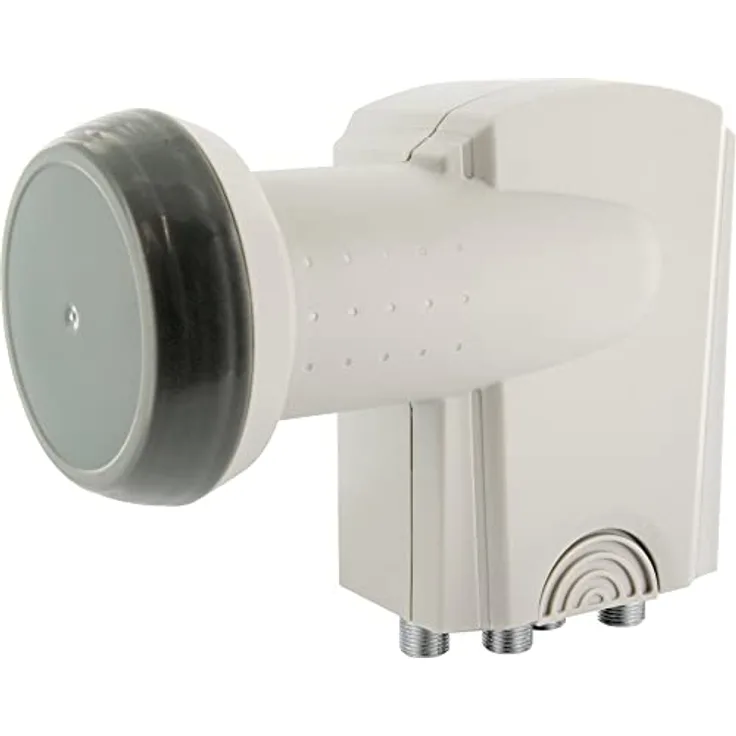 SCHWAIGER SPS6518H 531 Quattro LNB Low Noise Blockconverter digital hitzebeständig LNB-Kappe Satellitenschüssel-Zubehör für Multischalter Wetterschutz hellgrau