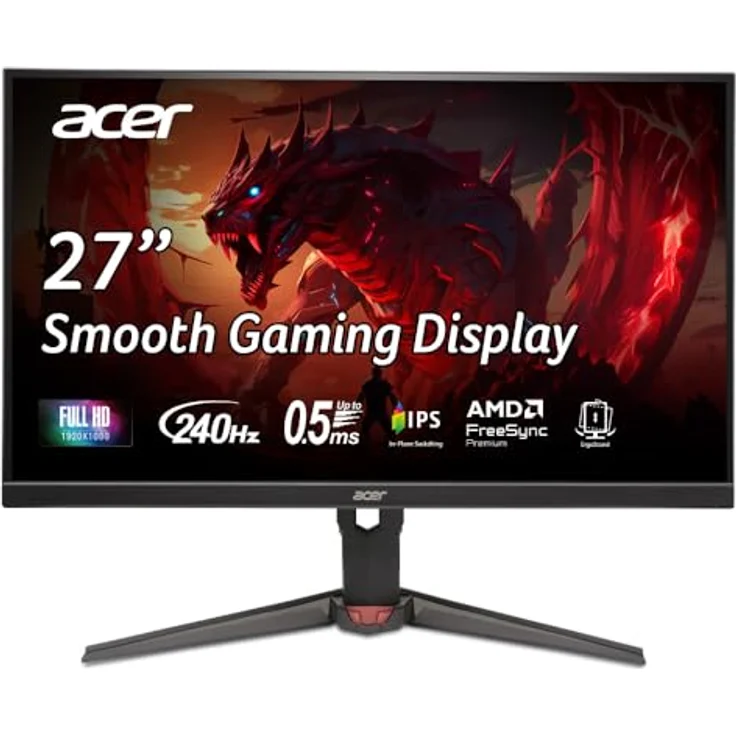 Acer Nitro XV270 W3 Gaming Monitor 27 Zoll Full HD, IPS, 240Hz, 0.5ms, höhenverstellbar, FreeSync Premium – Bild 1