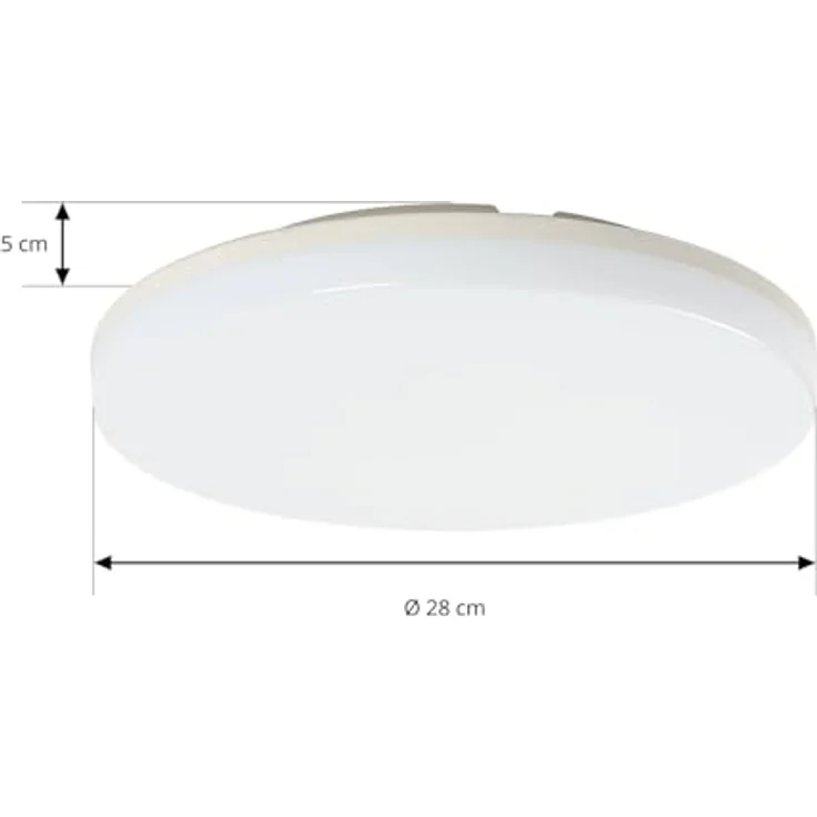 PRIOS LED Deckenleuchte 'Artin' (Modern) in Weiß für Badezimmer (1 flammig) - Energiesparende Lampe mit hochwertigen Leuchtmitteln – Bild 4