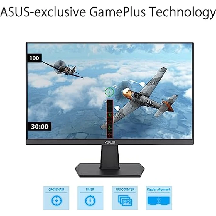 ASUS Eye Care VA24EHF - 24 Zoll Full HD Monitor - Rahmenlos, Flicker-Free, Blaulichtfilter, Adaptive-Sync - 1ms MPRT, 100 Hz, 16:9 IPS Panel, 1920x1080 - HDMI, Schwarz – Bild 5