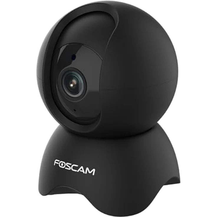 Foscam X5, 5 MP Super HD WLAN Überwachungskamera mit schwenk- und neigbarer Funktion, Zwei-Wege-Audio, Nachtsicht und Personenerkennung (schwarz) – Bild 2