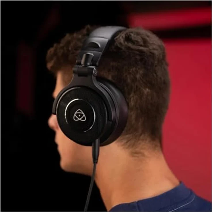 Atomos Studio Sonic Production Headphone, Kabelgebundene Over-Ear-Kopfhörer mit Noise-Cancelling und 40 mm Treibern, Schwarz – Bild 3