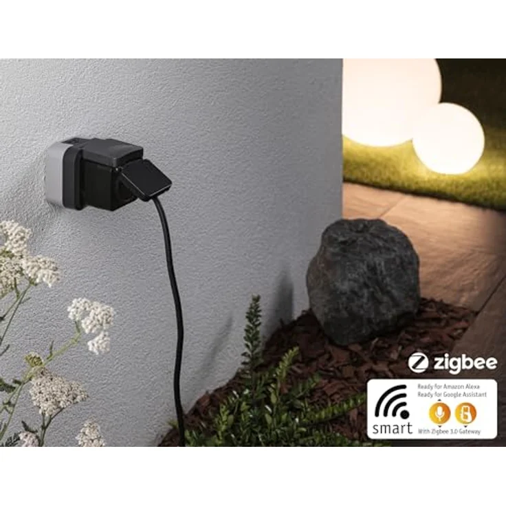 Paulmann Smart Plug Outdoor ZigBee Zwischenstecker, 3.680 Watt, App- und Sprachsteuerung, Repeater-Funktion – Bild 6