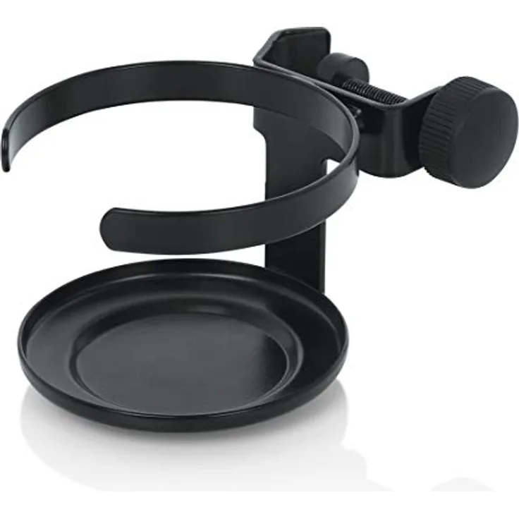 Gator Frameworks Mikrofonständer mit Klemme für Getränkehalter für ein Getränk, Tasse (GFW-SINGLECUP)