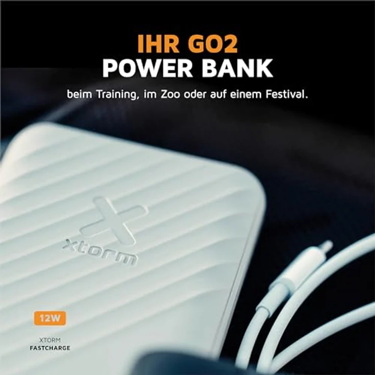 Xtorm Go2 Powerbank - 5.000mAh - Doppelte Anschlüsse - Leistungsstark - Nachhaltig - Ash White – Bild 3