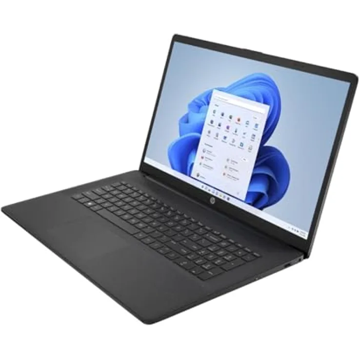 HP 17-cp2137ng, 17.3" Notebook mit AMD Ryzen 3 7320U, 8 GB RAM, 512 GB SSD, Schwarz