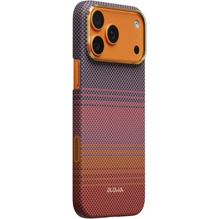 PITAKA Edge Case California Dream Sunset 2.0 #2, Handyhülle für iPhone 17 Pro Max, MagSafe-kompatibel, kabelloses Laden, Aramidfaser, Sonnenuntergangs-Farbverlauf