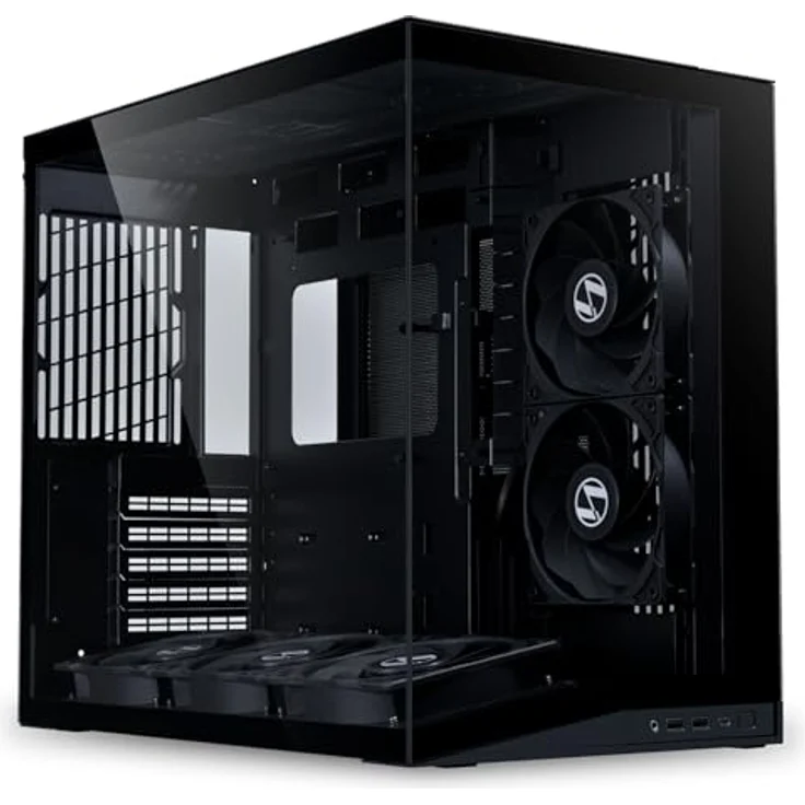Lian Li O11 Dynamic Mini V2 Flow, Mini-ATX PC-Gehäuse in Schwarz mit 5x 120-mm-Lüftern und Tempered Glass – Bild 1