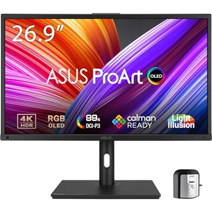ASUS ProArt OLED PA27DCE-K 27 Zoll 4K UHD Monitor - 10-bit, 0.1ms GtG, HDR 10, 80W USB-C, X-rite i1 Kolorimeter – Bild 2