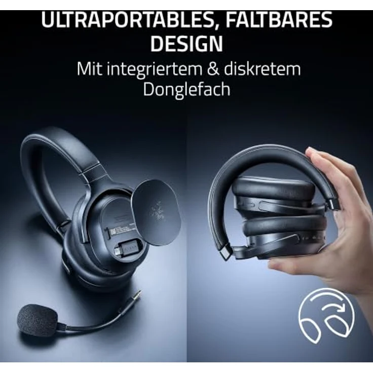 RAZER Barracuda V2 Pro, Wireless ANC Gaming Over-ear Headset, Bluetooth, Schwarz – Bild 4