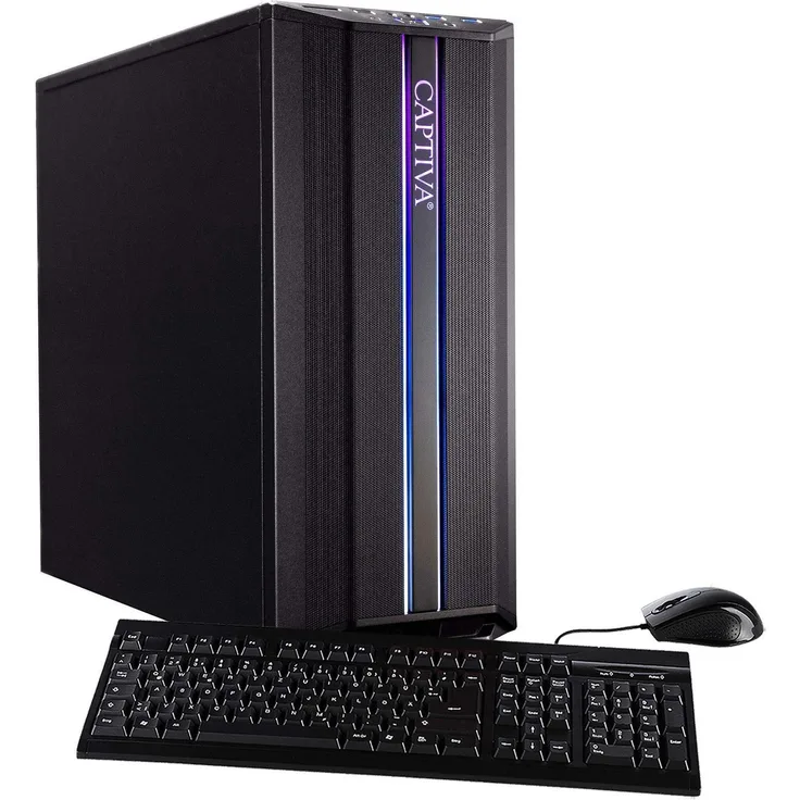 Captiva R69-369, Desktop-PC mit AMD Ryzen 5 5600G, 32 GB RAM, 1000 GB SSD, AMD Radeon Graphics, Schwarz